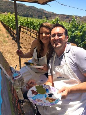 Painting in the Vineyard, art classes, wine and art