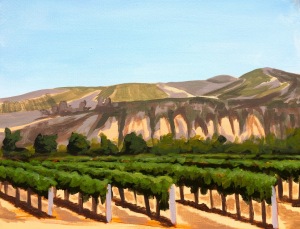Painting in the Vineyard Artist Christi Schaeffer Sanford Winery