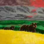 Linda Ashby Bear Landscape painting