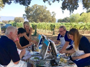 Painting in the Vineyard Group Activities in Santa Ynez Valley, Santa Barbara