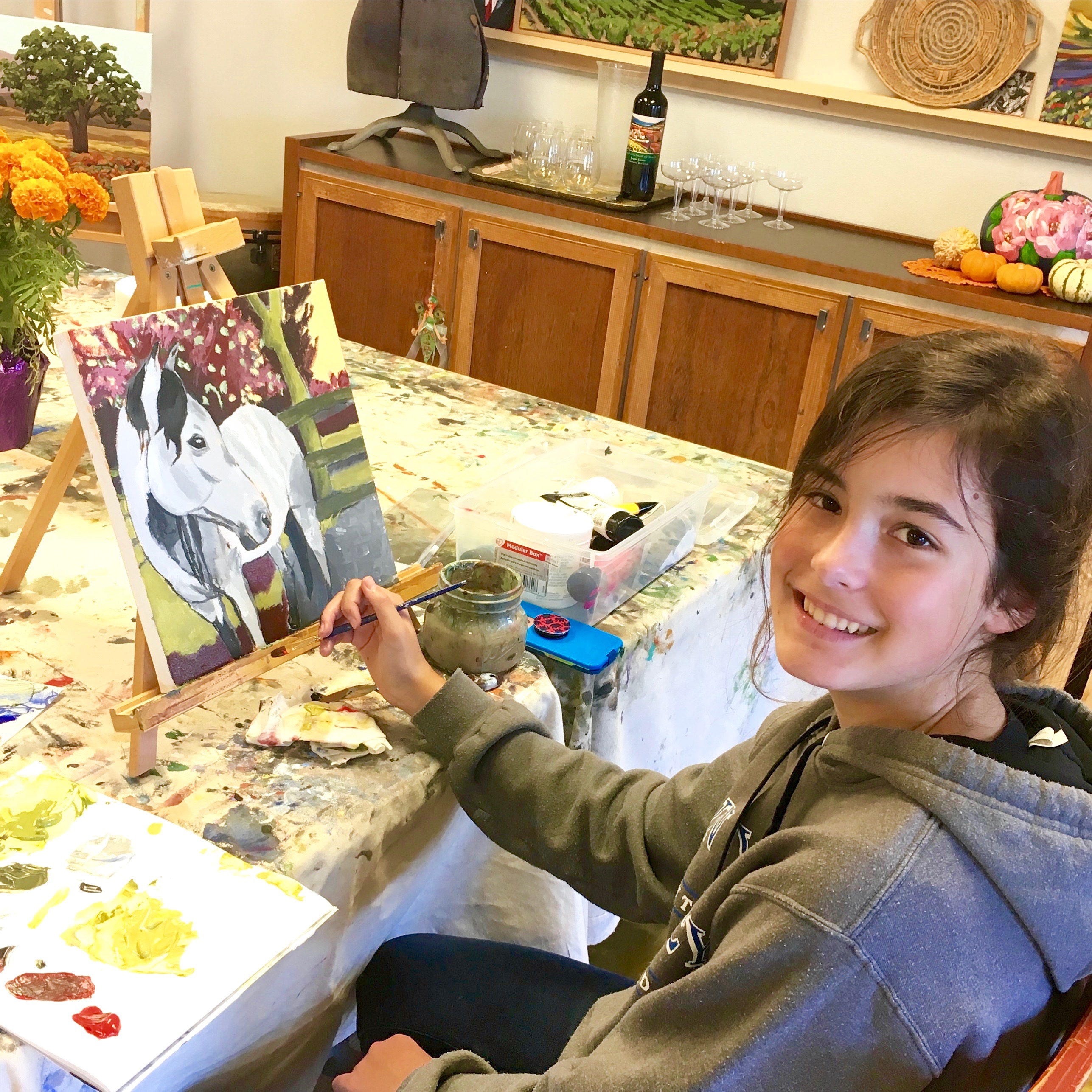 private art lessons, gypsy studios, kids art classes, painting lessons for teens, buellton art class