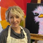 Learn how to paint an ostrich, kids step by step painting, learn to paint with acrylic, ostrich