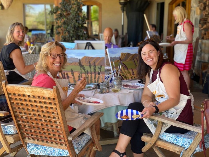 private painting event in Solvang, Santa Ynez Valley things to do, art class