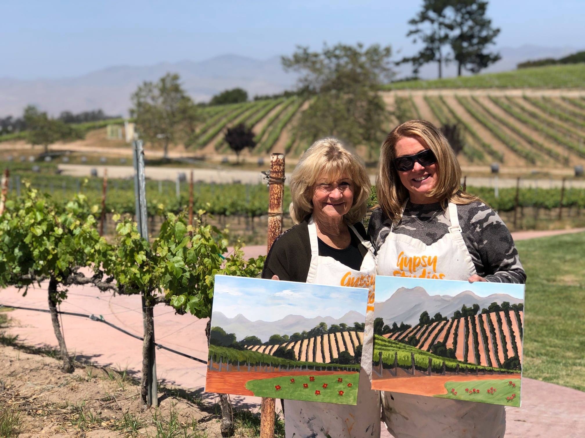 Painting in the Vineyard at Ca’Del Grevino & New Art Class Announcement