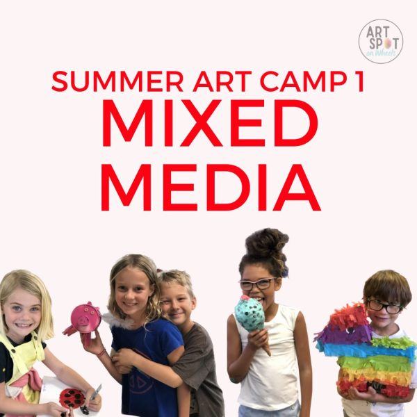 2023 summer camp squares - Summer art camp Week 1 mixed media 2