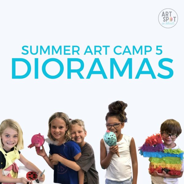 2023 summer camp squares - Summer art camp Week 5 dioramas 2