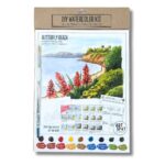 DIY Watercolor Painting Kit Santa Barbara Butterfly Beach